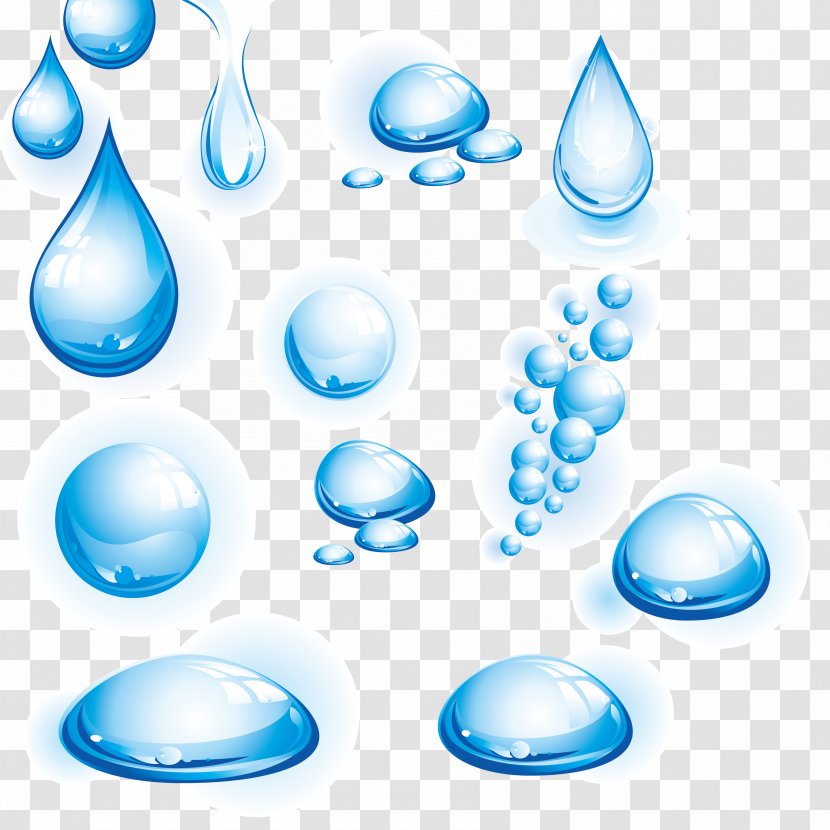 Drop Water Clip Art - Splash - Blue Drops Vector Material Transparent PNG