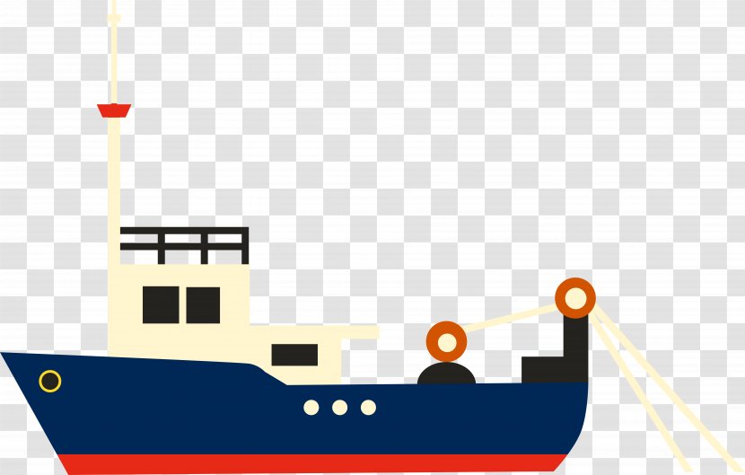 Cargo Ship Watercraft - Area - Cartoon Vector Transparent PNG
