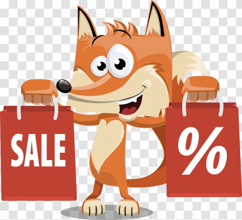 Canidae Cartoon Clip Art Product Drawing - Mammal - Fox Transparent PNG