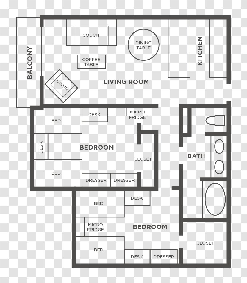 Floor Plan House - Silhouette - Twin Tower Transparent PNG