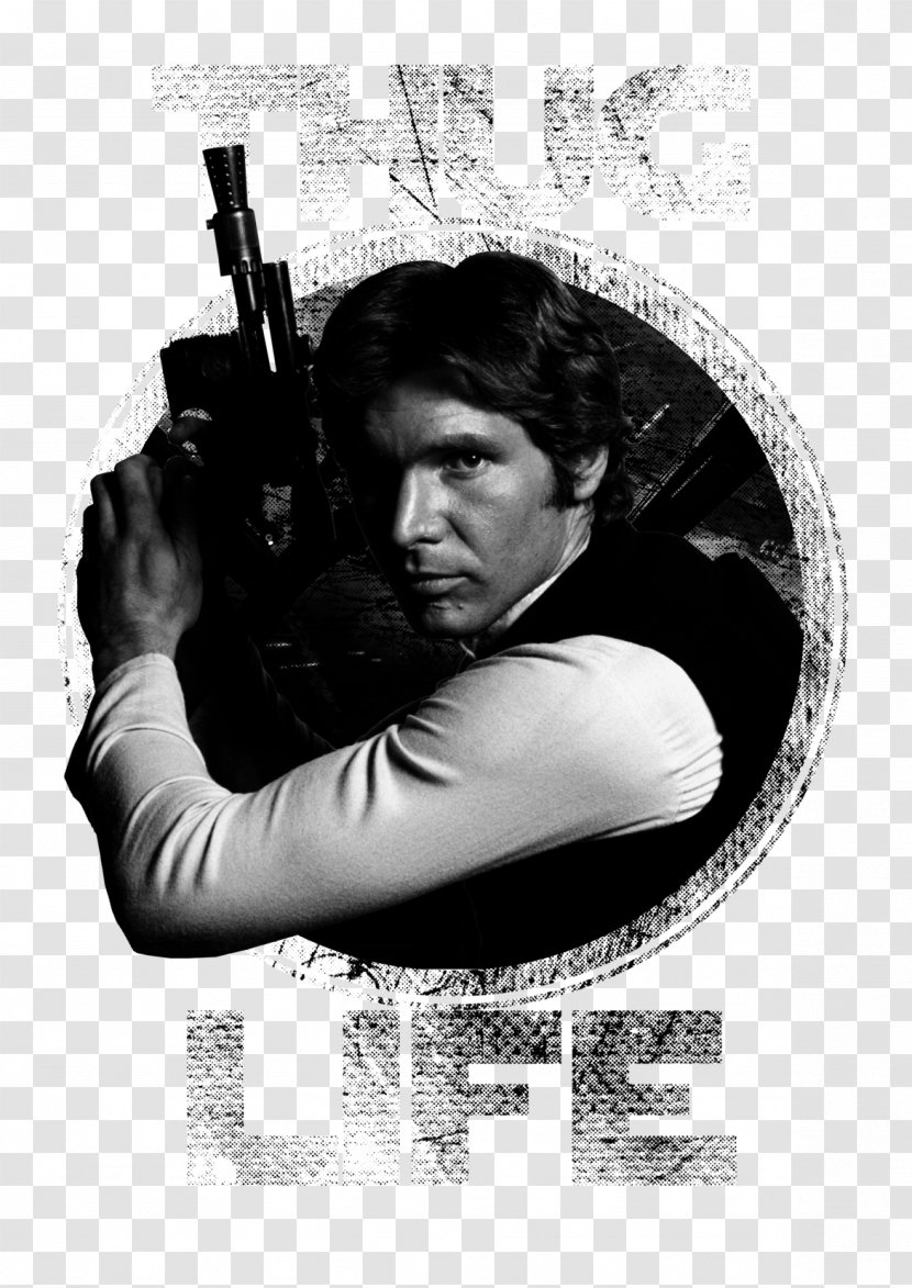 Monochrome Photography Black And White Han Solo - Thug Life Transparent PNG
