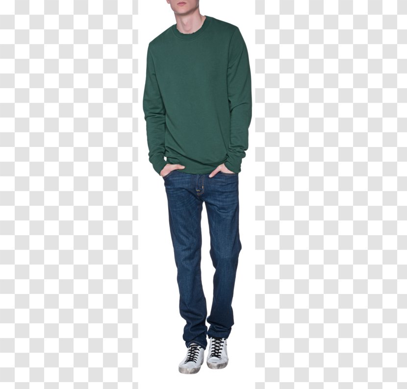 Jeans T-shirt Suit Sleeve Sweater - Pants - Straight Transparent PNG