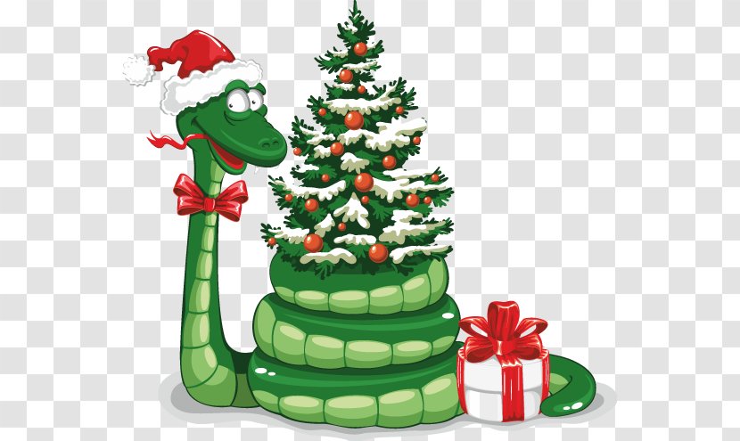 Santa Claus Snake Christmas Ornament - Tree - Creative Transparent PNG