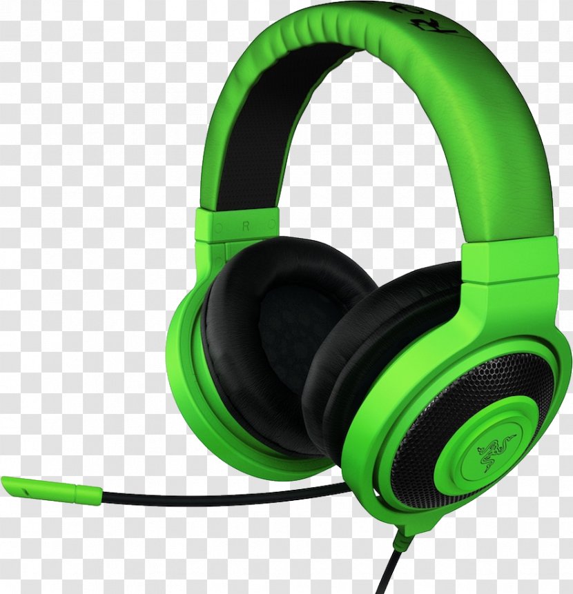 Microphone Headphones Razer Inc. Headset - Computer Software - Green Image Transparent PNG
