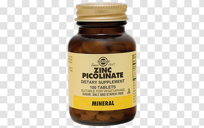 Dietary Supplement Chromium(III) Picolinate Mineral Vitamin Capsule - Zinc - Tablet Transparent PNG