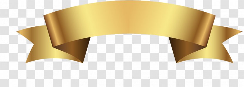 Ribbon Gold Paper Metal - Organization Transparent PNG