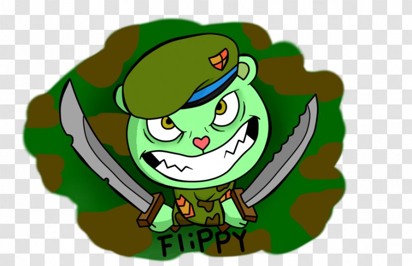 Flippy Flaky Evil Art - Kapow Transparent PNG