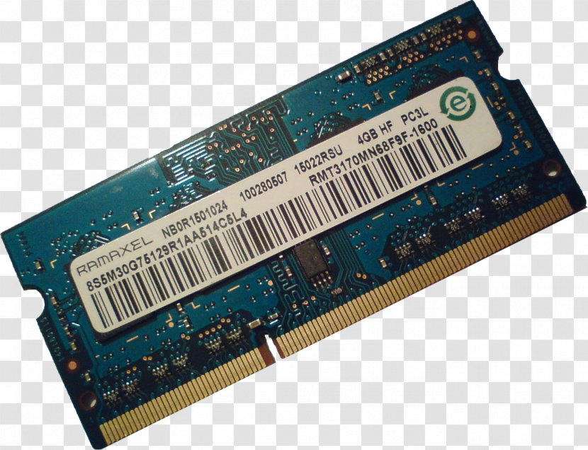 DDR3 SDRAM Laptop SO-DIMM Computer Data Storage - Component - Ram Transparent PNG