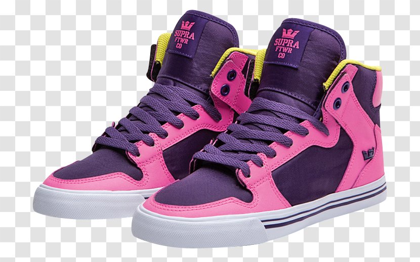 Skate Shoe Sneakers Supra Purple - Magenta Transparent PNG