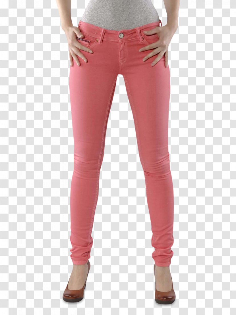 Jeans Denim Waist Pink M Leggings - Flower Transparent PNG
