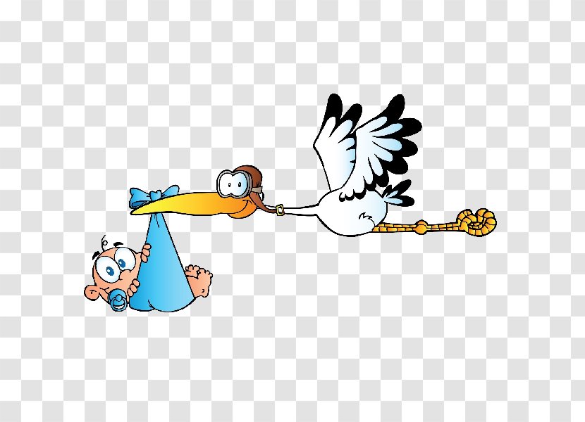 Infant Clip Art - Royaltyfree - Cartoon Stork Transparent PNG