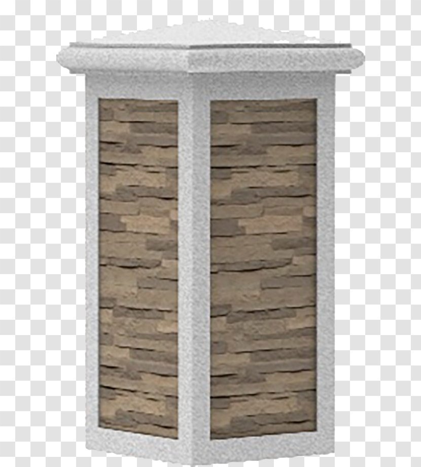 Fence Post Driveway Stucco Column - Stone Pillar Transparent PNG