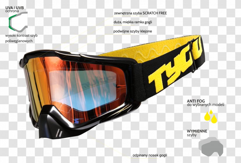 Goggles Glasses Light Polycarbonate Plate Glass - Orange Transparent PNG