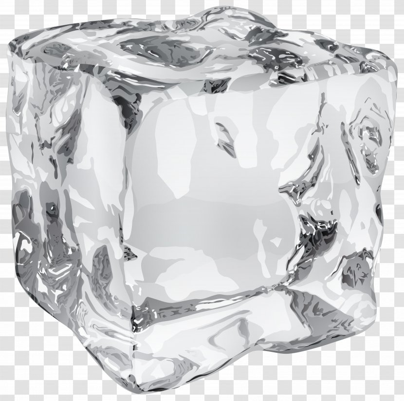 Glass Crystal Black And White - Ice Image Transparent PNG