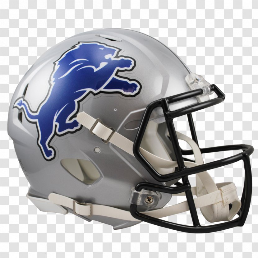 2017 Detroit Lions Season NFL Helmet - Riddell Transparent PNG