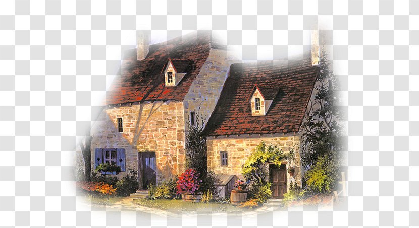 Farmhouse Painting Property Facade - Almshouse - House Transparent PNG