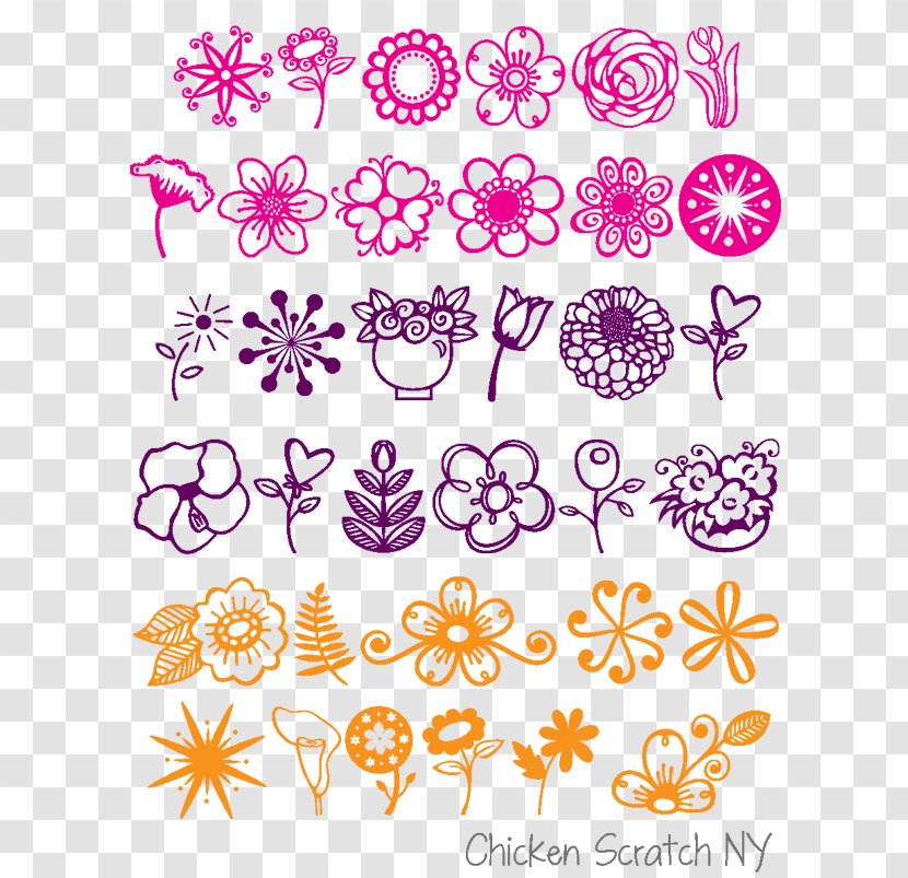 Flower Open-source Unicode Typefaces Font - Doodle - Sewing Needle Transparent PNG