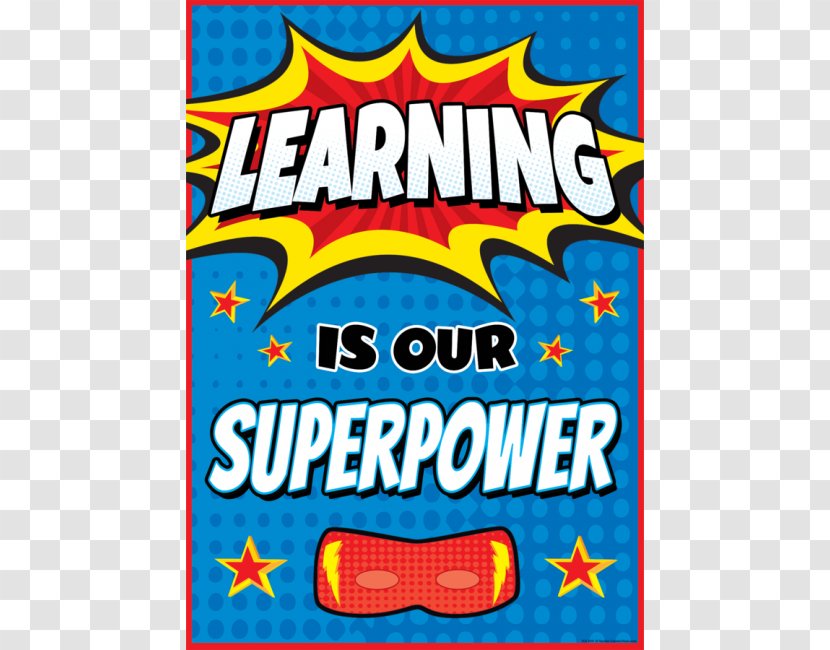 Superpower Superhero School Learning Poster - Banner Transparent PNG