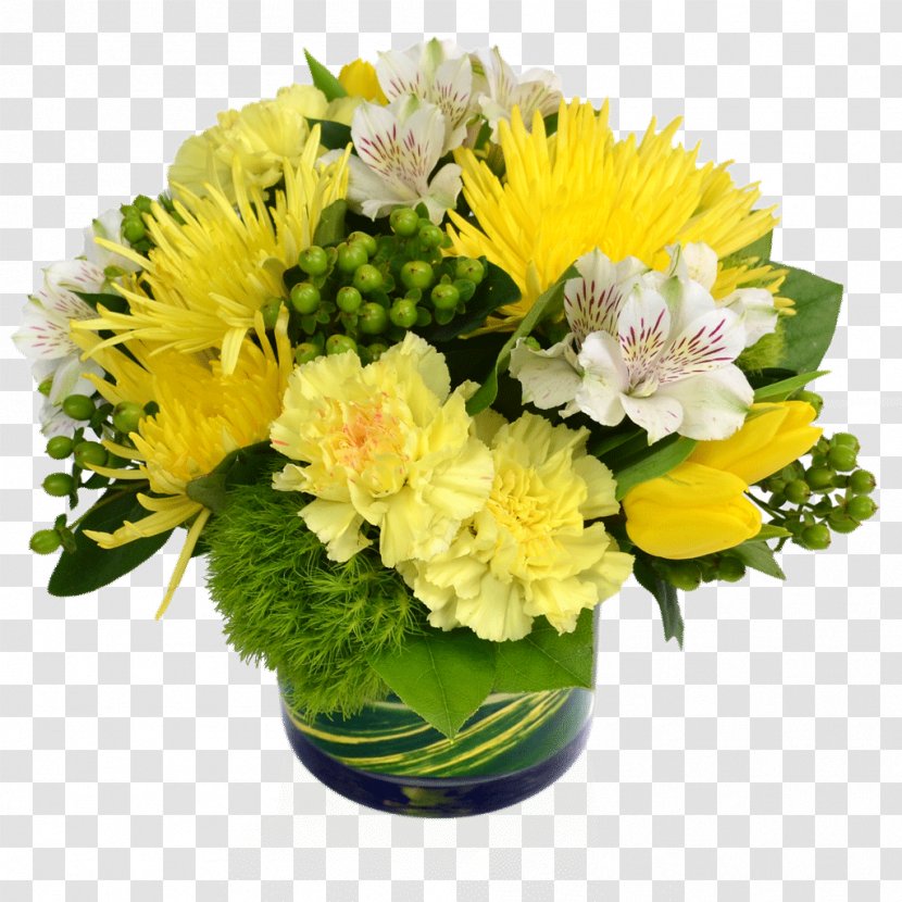 Flower Bouquet Floristry Floral Design Cut Flowers - Flowering Plant - Yellow Transparent PNG