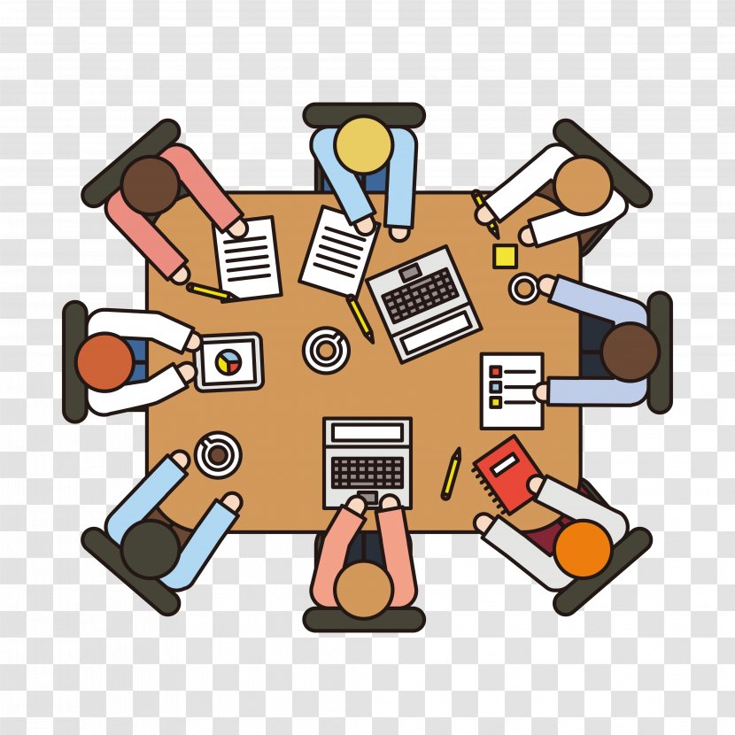 Table Learning Circle Class Illustration - Meetings Transparent PNG