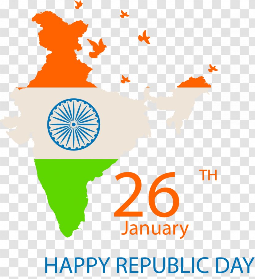India Vector Map - National Day Poster Transparent PNG