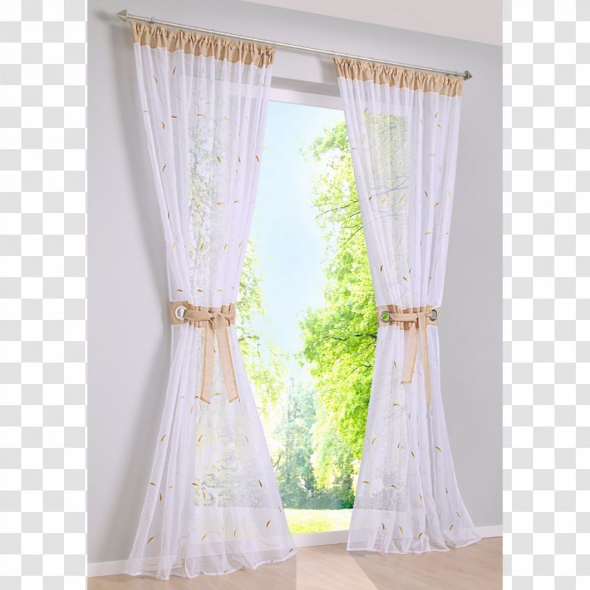 Window Curtain Firanka Voile Bedroom - Beige Transparent PNG