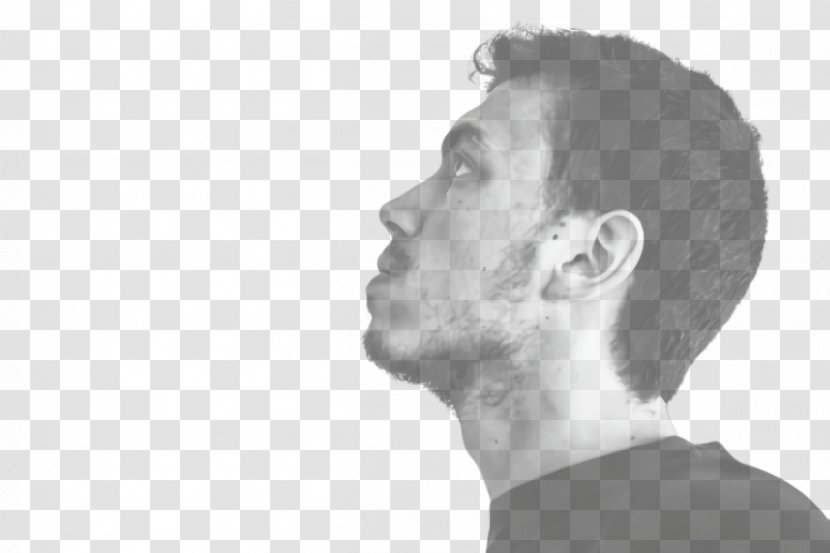 Face White Ear Head Chin - Blackandwhite Jaw Transparent PNG