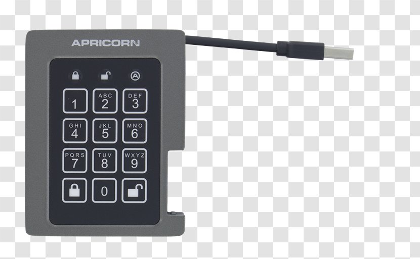 Numeric Keypads Apricorn, Inc. Apricorn Aegis Padlock Computer Hardware - Electronics - SSD Transparent PNG