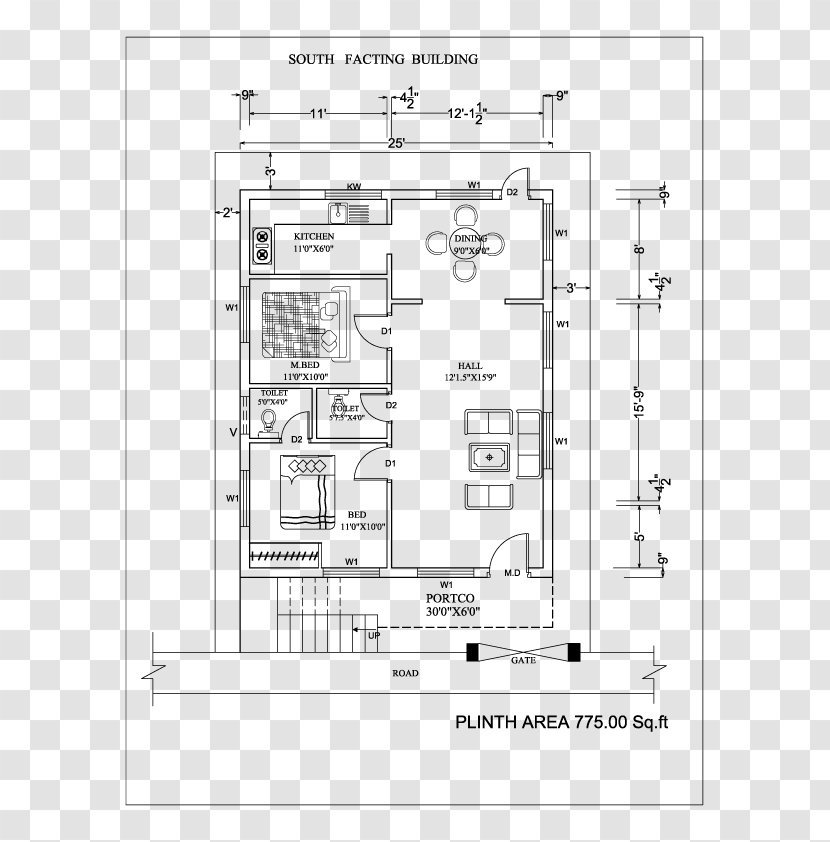 Floor Plan North Vastu Shastra House இலக்னத்திற்கேற்ப வீட்டு வாசல் - Drawing Transparent PNG