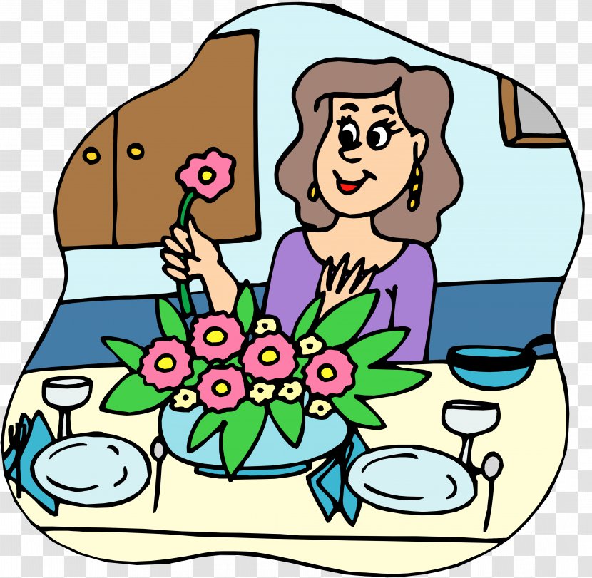 Table Setting Clip Art Openclipart Dining Room Transparent PNG