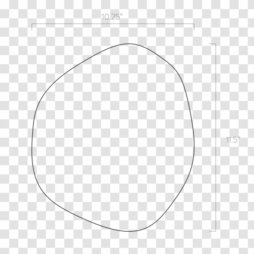 White Circle Angle - Black And Transparent PNG