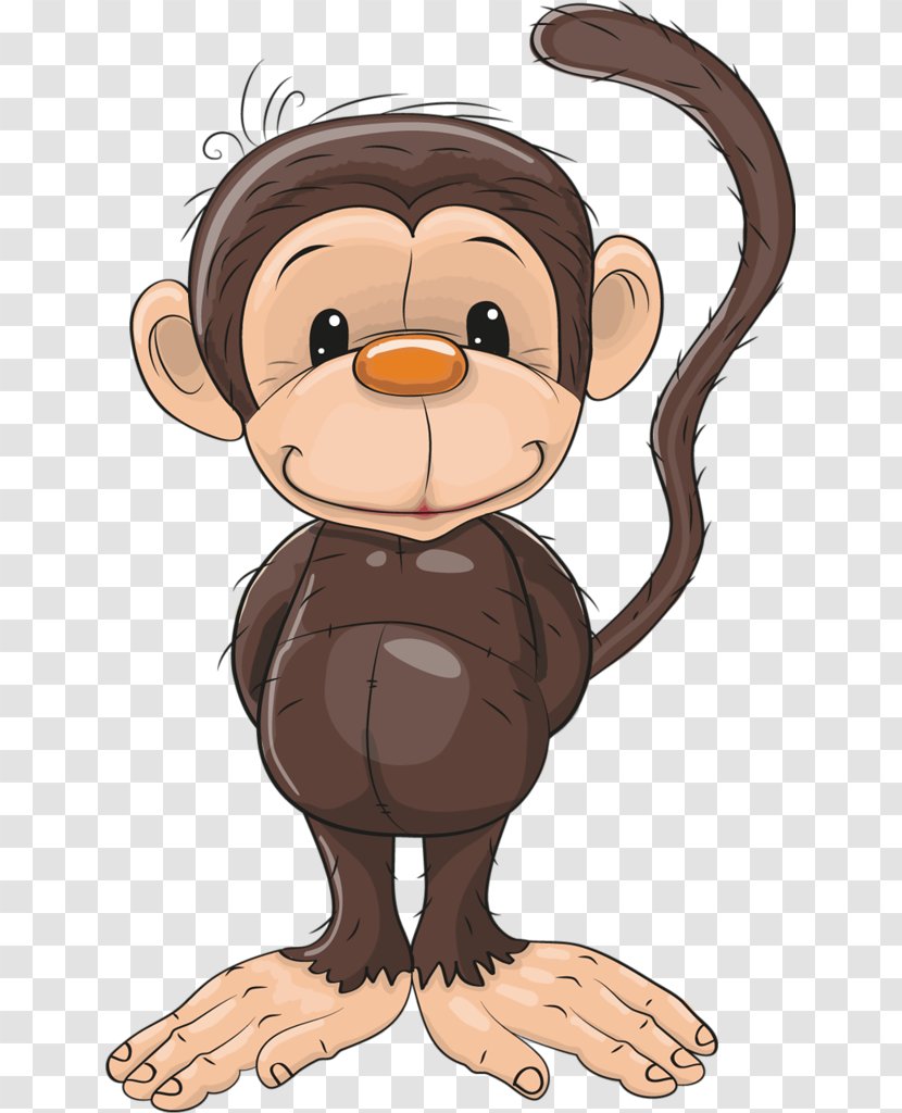 Cartoon Monkey Clip Art - Carnivoran Transparent PNG