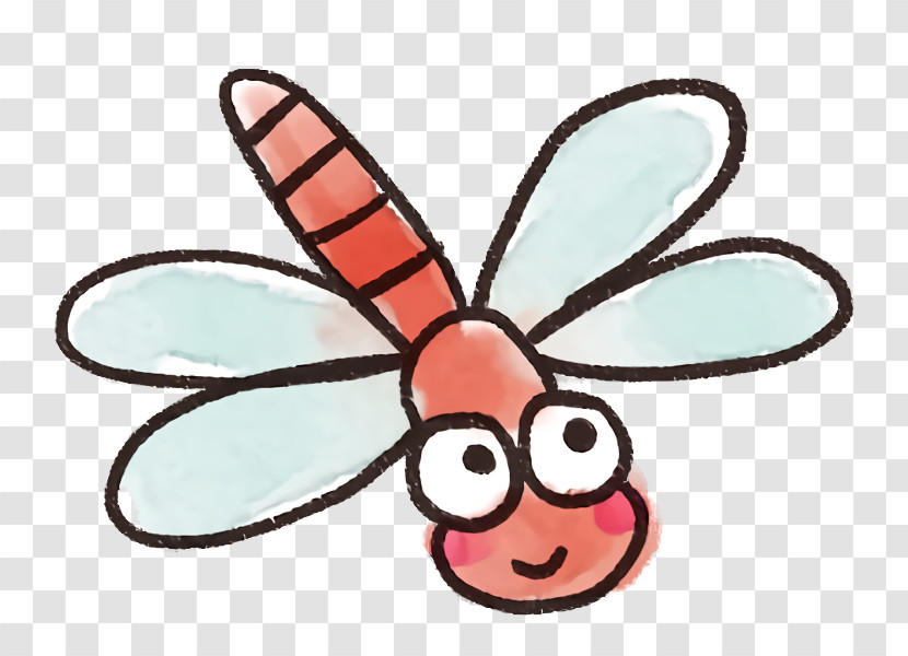 Pink Cartoon Insect Transparent PNG