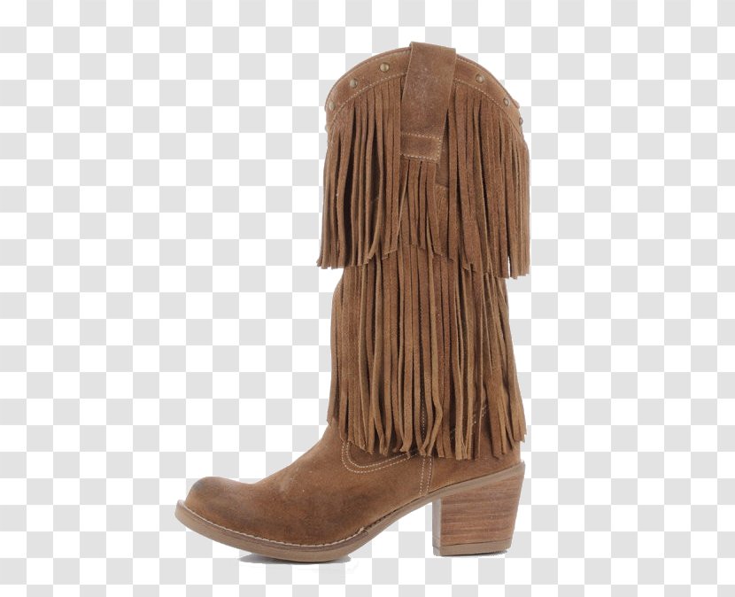 Cowboy Boot Shoe Fringe Leather - Riding - Botas Transparent PNG