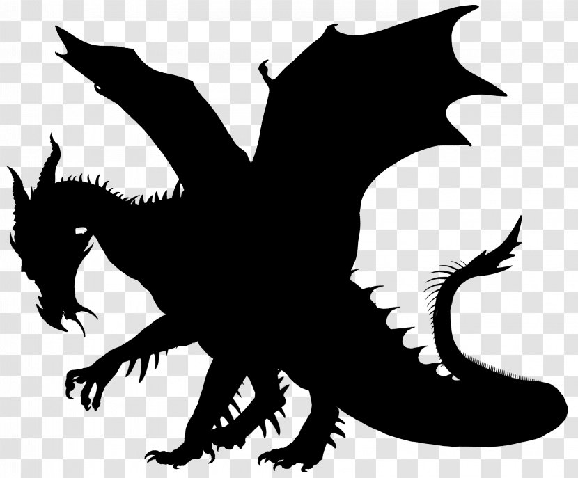 Dragon Silhouette Clip Art - Wildlife - Totem Transparent PNG