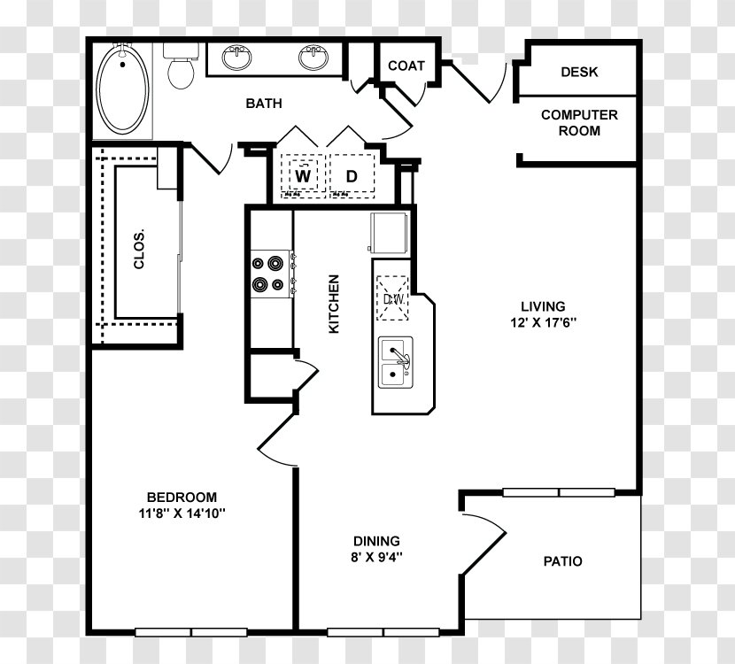 Floor Plan Apartment House Affordable Housing Real Estate - Home Transparent PNG