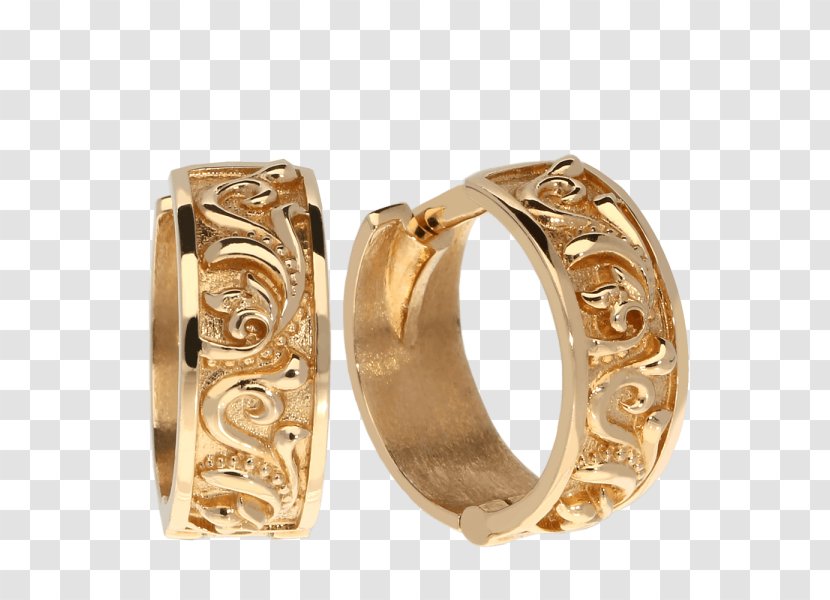 Earring Gold Yellow Wedding Ring - Red Transparent PNG