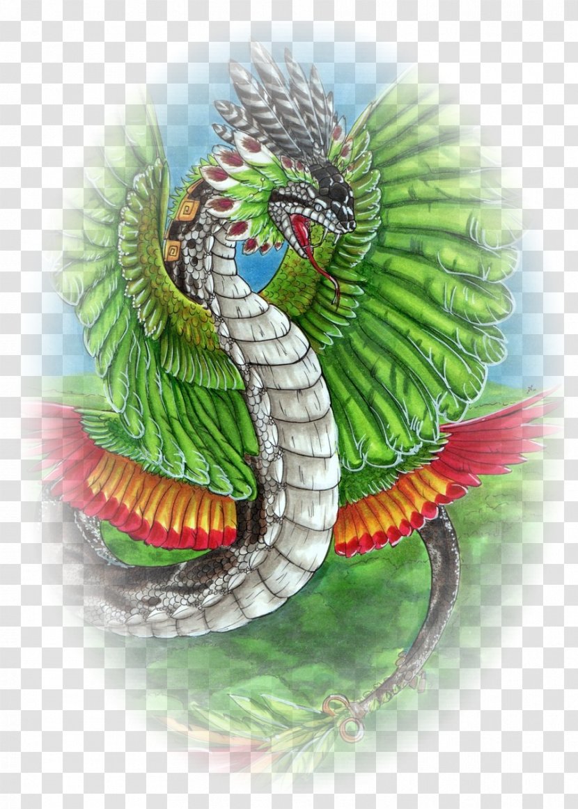 Maya Civilization Teotihuacan Aztec Feathered Serpent Quetzalcoatl - Drawing - Winged Transparent PNG