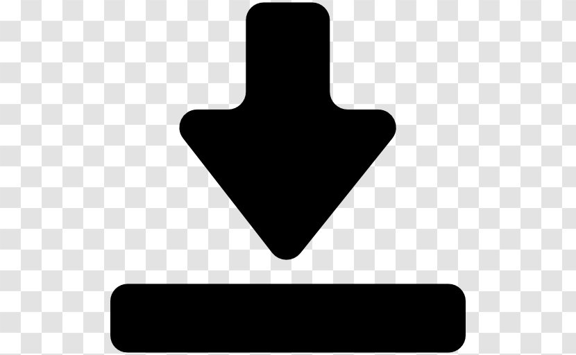 Line Arrow Download - Black And White Transparent PNG