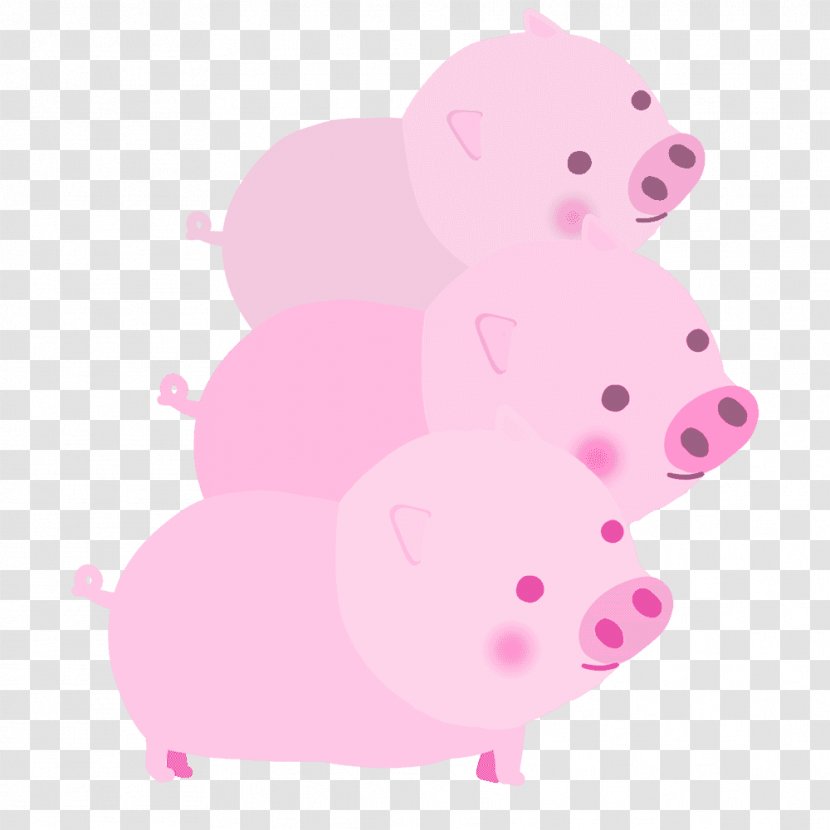Pig Pink M Snout Clip Art - Mammal Transparent PNG