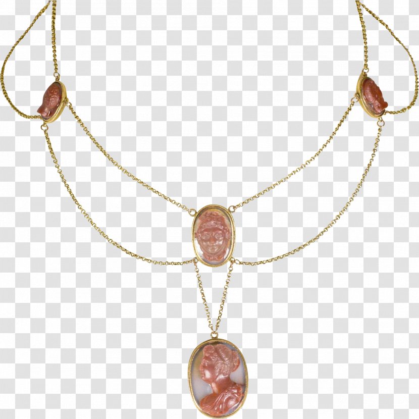 Bling Necklace Cameo Jewellery Gemstone - Antique - Chain Transparent PNG