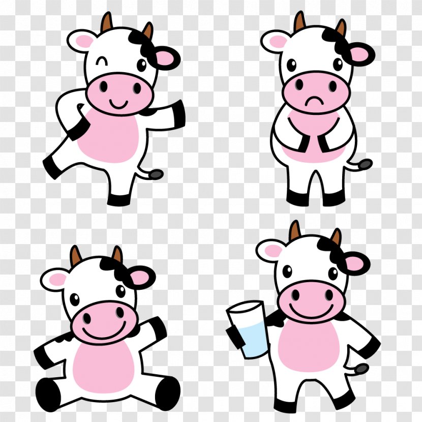 Holstein Friesian Cattle Cartoon Drawing Illustration - Humour - Dairy Cow Transparent PNG