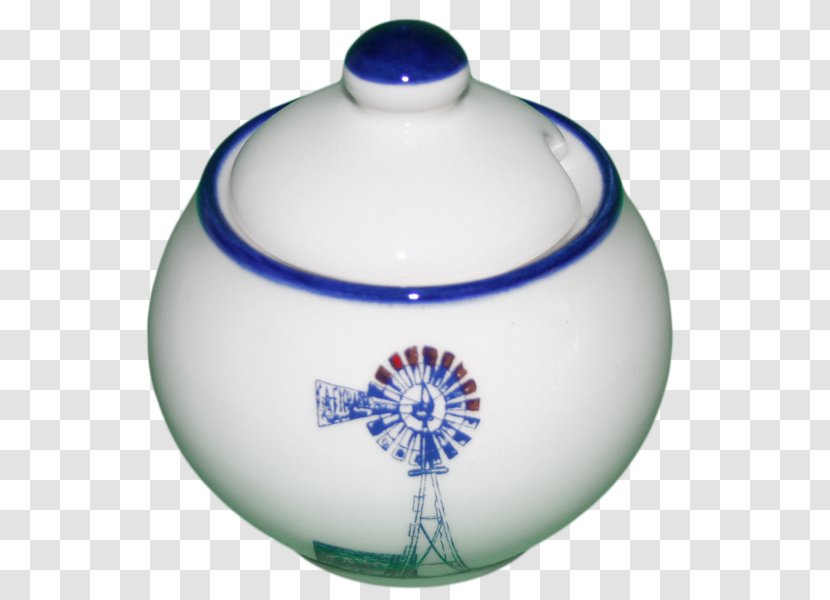 Cobalt Blue And White Pottery Tableware Christmas Ornament - Sugar Bowl Transparent PNG
