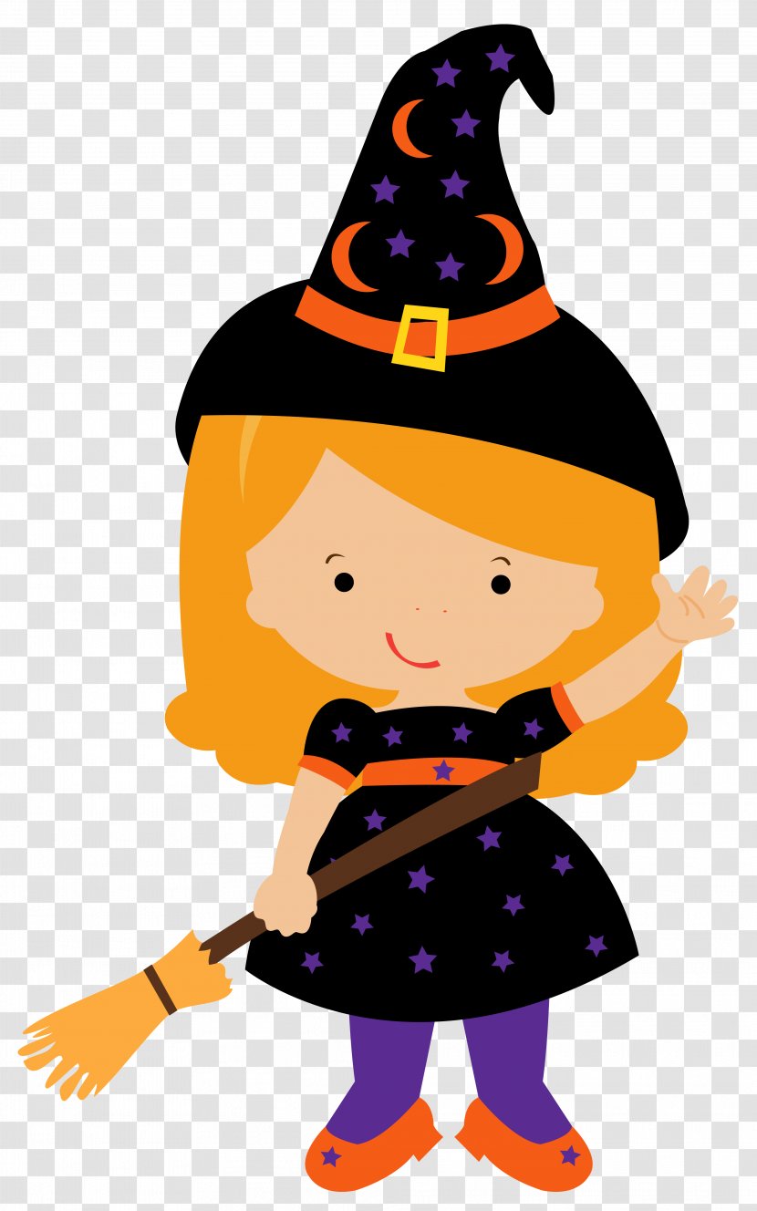 Witchcraft Halloween Clip Art - Artwork - Little Witch Clipart Image