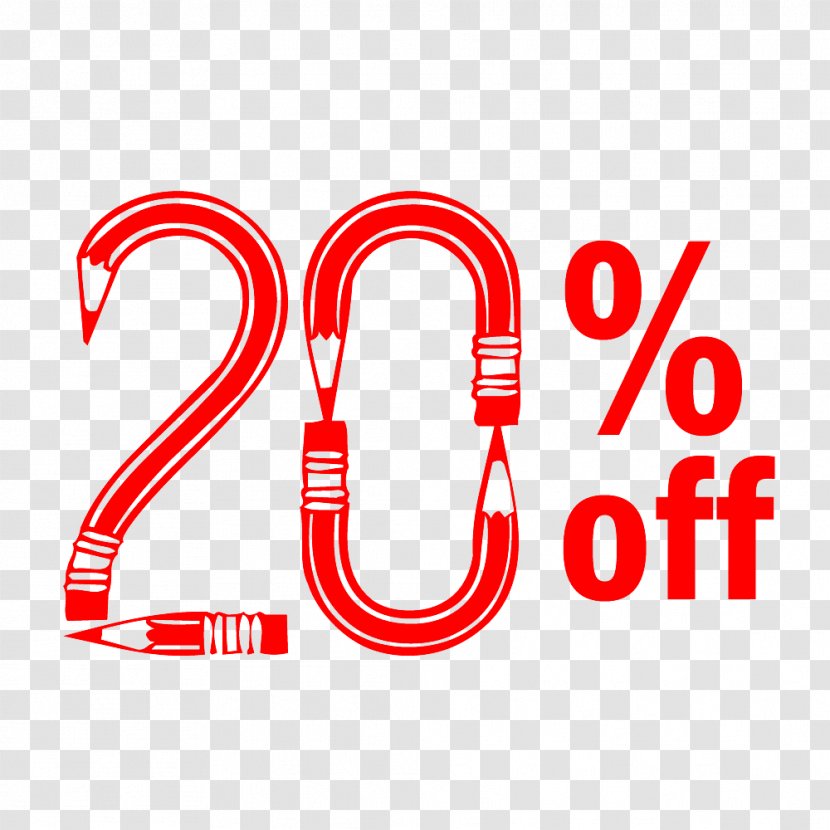 Back To School 20% Off Discount Tag. - Area - Logo Transparent PNG