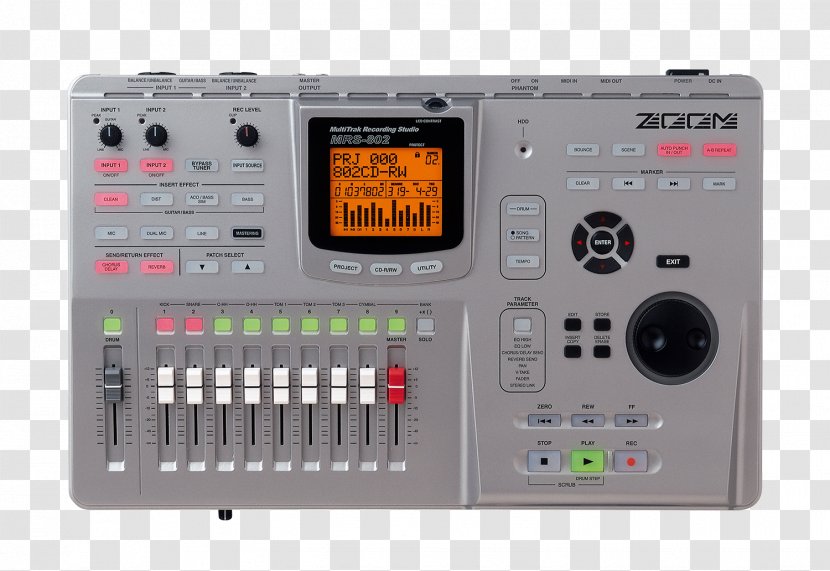 UPsound - Hardware - Магазин звукового оборудования Mrs. Zoom HD8 And HD16 Electronic Musical Instruments Digital DataZoom H5 Handy Recorder Transparent PNG