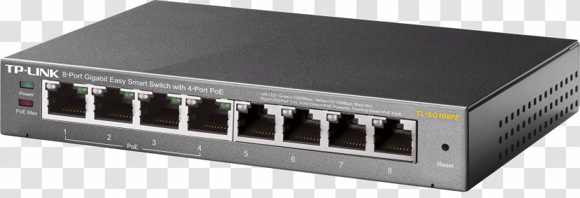 Power Over Ethernet Network Switch Gigabit TP-Link Computer Transparent PNG
