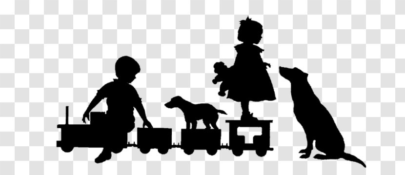 Silhouette Child Actor Drawing - Black And White Transparent PNG