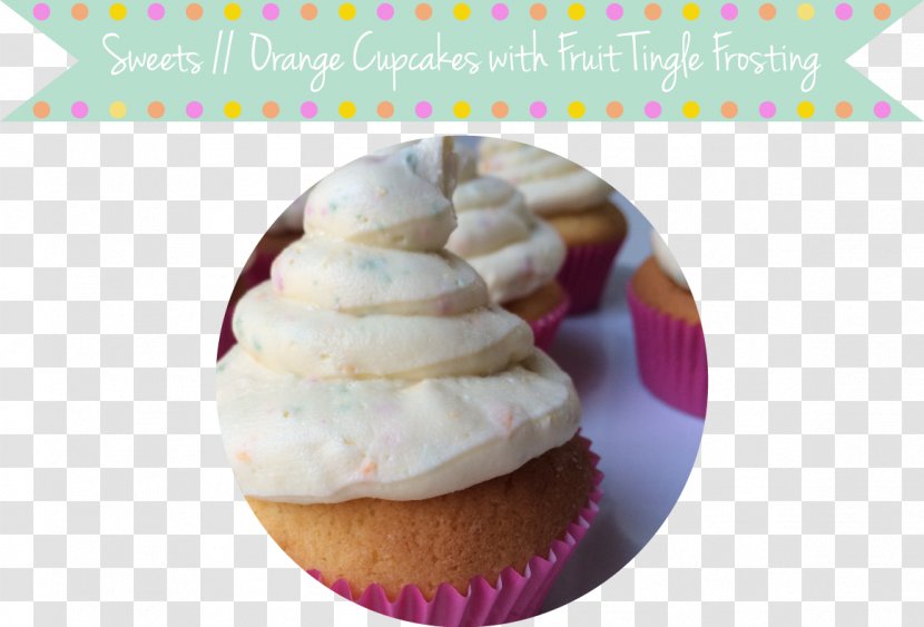 Cupcake Muffin Buttercream Petit Four - Icing - Vanilla Transparent PNG