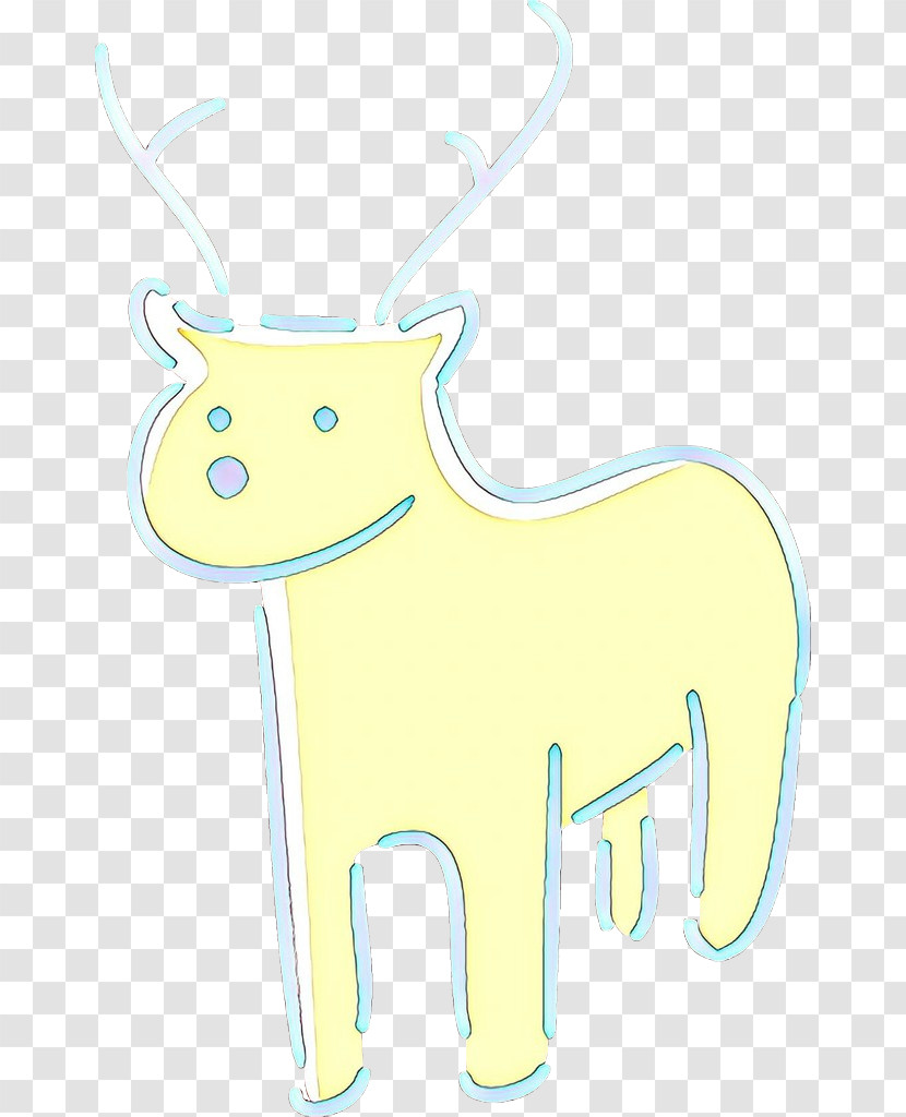 Yellow Line Animal Figure Tail Fawn Transparent PNG